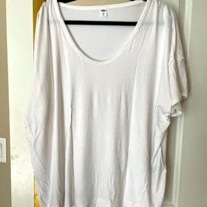 Old Navy White Luxe Tee